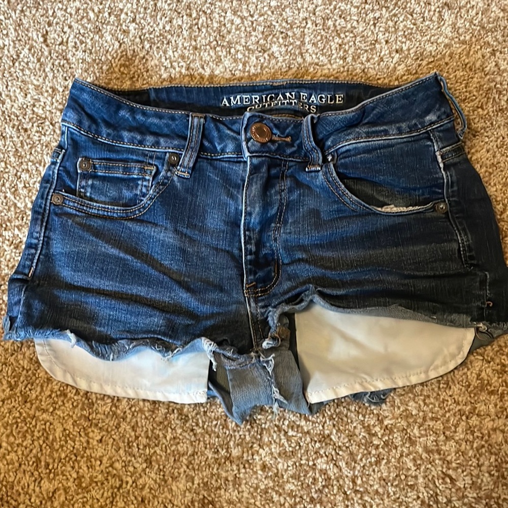 American eagle blue jean shorts